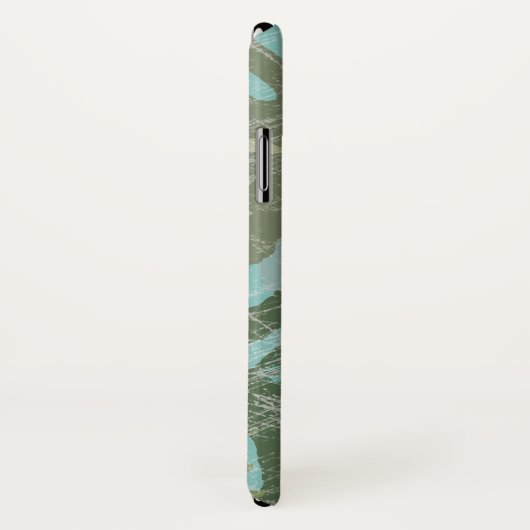 Verblendete tropische Blätter Case-Mate iPhone Hülle (Hinten/Rechts)