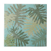 Verblendete tropische Blätter Fliese (Vorderseite)