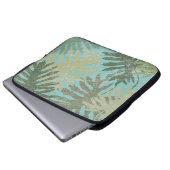 Verblendete tropische Blätter Laptopschutzhülle (Vorne Knopf)