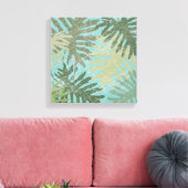 Verblendete tropische Blätter Leinwanddruck (Insitu (Wohnzimmer))
