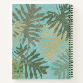 Verblendete tropische Blätter Notizblock (Rückseite)