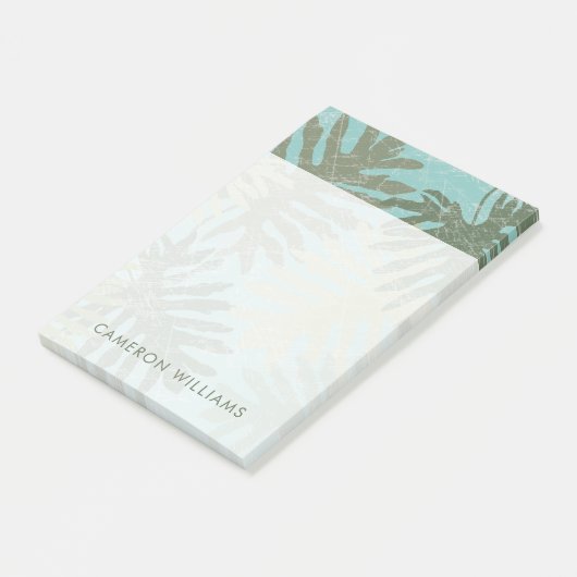 Verblendete tropische Blätter Post-it Klebezettel (angewinkelt)