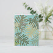 Verblendete tropische Blätter Postkarte (Stehend Vorderseite)