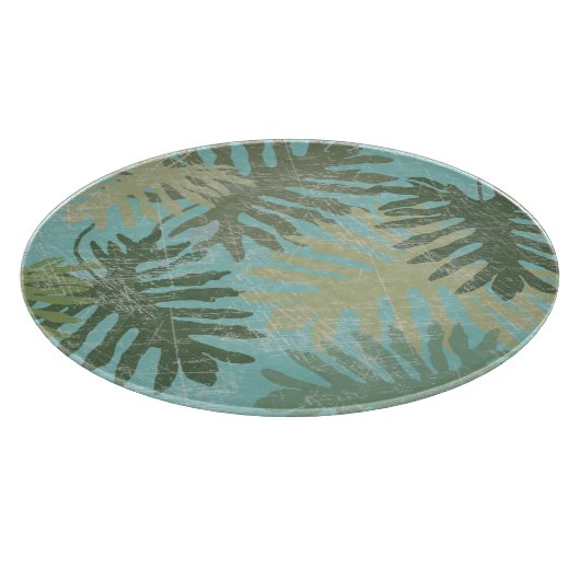 Verblendete tropische Blätter Schneidebrett (Ecke)