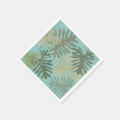 Verblendete tropische Blätter Serviette (Ecke)