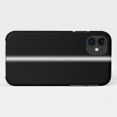 Verblendeter weißer Streifen auf schwarz Case-Mate iPhone Hülle (Rückseite (Horizontal))