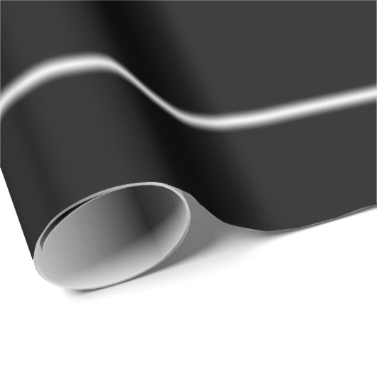 Verblendeter weißer Streifen auf schwarz Geschenkpapier (Rolleneckpunkt)