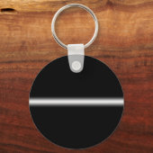 Verblendeter weißer Streifen auf schwarz Schlüsselanhänger (Vorderseite)