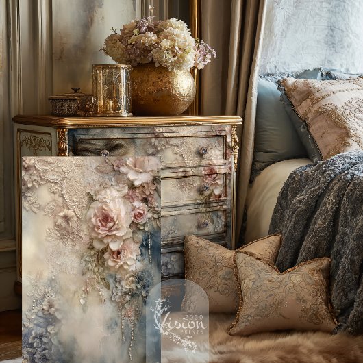 Verblendetes Flüstern Romantisches Shabby Chic der Seidenpapier