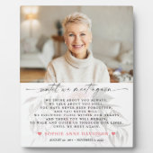 Verblendetes Foto, bis wir wieder Beerdigung Pla t Fotoplatte (Vorderseite)