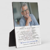 Verblendetes Foto, bis wir wieder Beerdigung Pla t Fotoplatte (Seite)