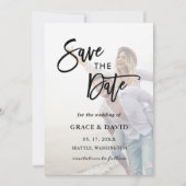 Verblendetes Foto Hochzeit Speichern Sie die Datum Save The Date (Vorderseite)