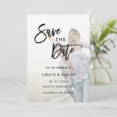 Verblendetes Foto Hochzeit Speichern Sie die Datum Save The Date (Stehend Vorderseite)
