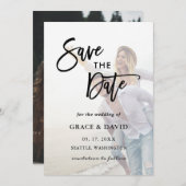 Verblendetes Foto Hochzeit Speichern Sie die Datum Save The Date (Vorne/Hinten)