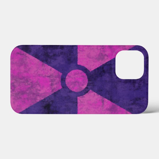 Verblendetes rotes Strahlungssymbol Case-Mate iPhone Hülle (Rückseite (Horizontal))