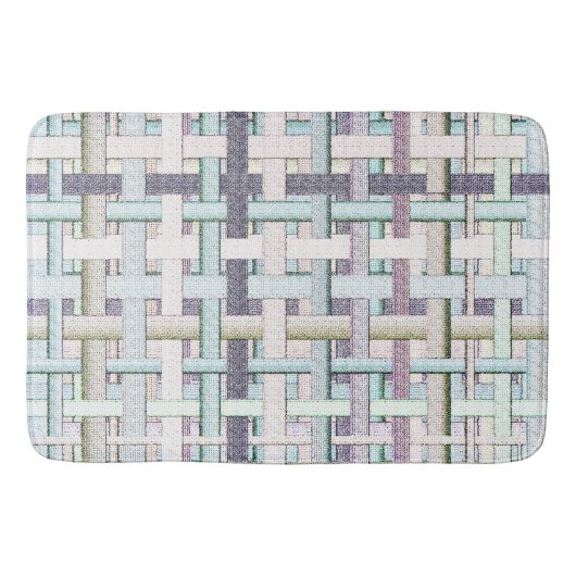 Verblendetes 'Schach' im Stoff- oder Leinwand-Look Badematte (Vorderseite)