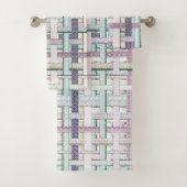 Verblendetes 'Schach' im Stoff- oder Leinwand-Look Badhandtuch Set (Insitu)