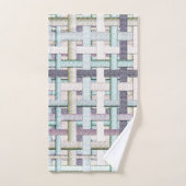 Verblendetes 'Schach' im Stoff- oder Leinwand-Look Badhandtuch Set (Handtuch)