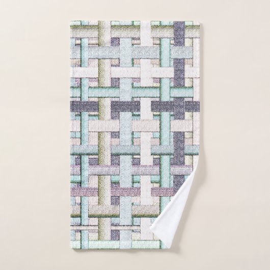 Verblendetes 'Schach' im Stoff- oder Leinwand-Look Badhandtuch Set (Handtuch)