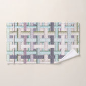 Verblendetes 'Schach' im Stoff- oder Leinwand-Look Badhandtuch Set (Handtuch)