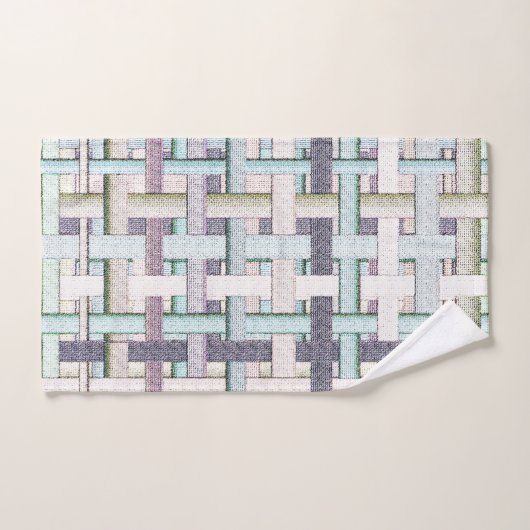 Verblendetes 'Schach' im Stoff- oder Leinwand-Look Badhandtuch Set (Handtuch)