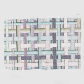 Verblendetes 'Schach' im Stoff- oder Leinwand-Look Golfhandtuch (Horizontal)