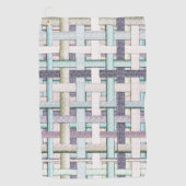 Verblendetes 'Schach' im Stoff- oder Leinwand-Look Golfhandtuch (Vorderseite)