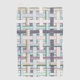 Verblendetes 'Schach' im Stoff- oder Leinwand-Look Golfhandtuch