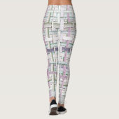 Verblendetes 'Schach' im Stoff- oder Leinwand-Look Leggings (Rückseite)