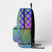 Verblendetraster von Kenneth Yoncich Bedruckter Rucksack (Rechts)