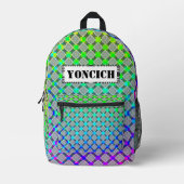 Verblendetraster von Kenneth Yoncich Bedruckter Rucksack (Vorderseite)