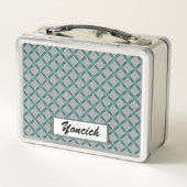 Verblendetraster von Kenneth Yoncich Metall Lunch Box (Rückseite)