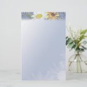 verblichene blaue Jeans Briefpapier (Stehend Vorderseite)