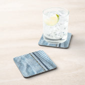 Verblichene Jeans Pant Leg Getränkeuntersetzer (Rechte Seite)