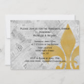 Verblichene Lilie Zeitung New Orleans Einladung (Rückseite)