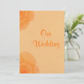 Verblichene Orangenrosen, Einladungen für Hochzeit (Stehend Vorderseite)