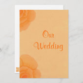Verblichene Orangenrosen, Einladungen für Hochzeit (Vorne/Hinten)