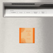 Verblichene Orangenrosen Speichern Sie das Datum d Magnet (In Situ (Geschirrspüler))