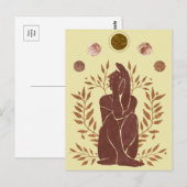 Verblichene Planeten, die den Menschen als Goldwüs Postkarte (Vorne/Hinten)