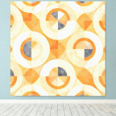 verblichene Terra Geometrics Leinwanddruck (Insitu (Holzboden))