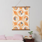 verblichene Terra Geometrics Wandteppich Mit Holzrahmen (Schlafzimmer)