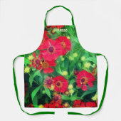 Verblichene Zinnia-Blume Natur Personalisiert Schürze (Vorderseite)