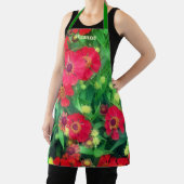 Verblichene Zinnia-Blume Natur Personalisiert Schürze (InSitu)
