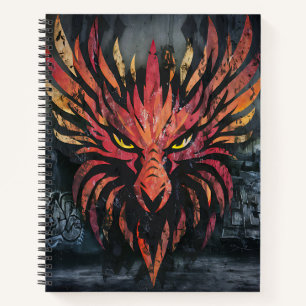 Verblichener Ruhm: Ein Grunge-Portrait über einen Notizblock