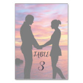 verblichenes undurchsichtiges Hochzeitssemble ✨ sc Tischnummer (Rückseite)