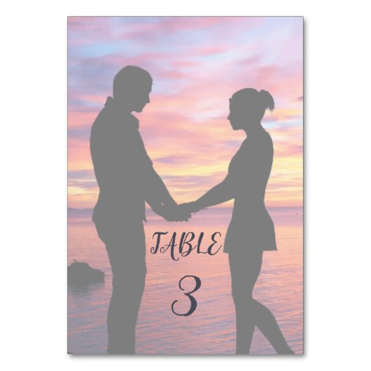 verblichenes undurchsichtiges Hochzeitssemble ✨ sc Tischnummer (Rückseite)