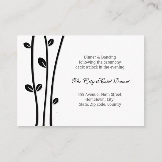 Verbliebene Empfang-Umschließung für schwarze Bran Begleitkarte (Vorderseite)