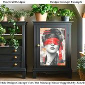 Verblindete Abstrakte Art DM7R Dekoupage Seidenpapier