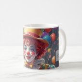 Verblüffender benutzerdefinierter Monogramm-Clown- Kaffeetasse (VorderseiteRechts)