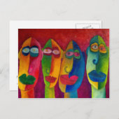 "verblüfft" postkarte (Vorne/Hinten)